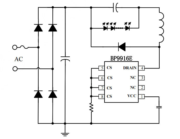 BP9916E芯片典型应用电路图
