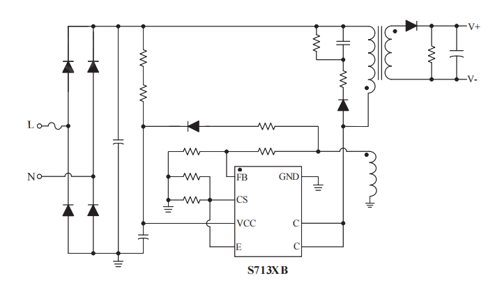 S7133B充电器芯片应用电路图