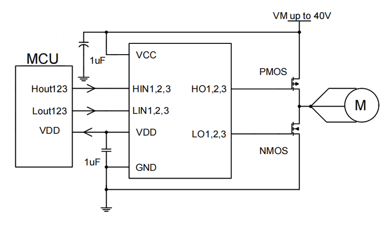BP6830预驱芯片典型应用电路
