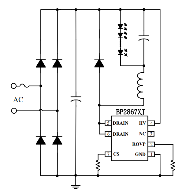 BP2867DJ典型应用电路