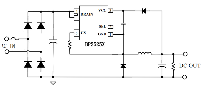 BP2525D芯片典型应用电路图