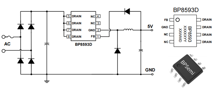 BP8593D芯片电路图跟引脚图