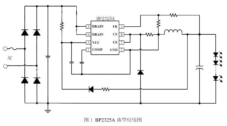 LED恒流控制芯片BP2325A电路图