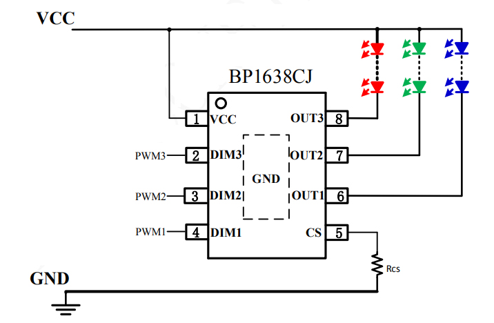 BP1638CJ典型应用电路图