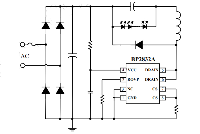 BP2832A典型应用电路图