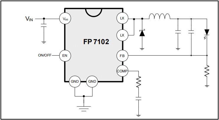 FP7102典型应用电路图