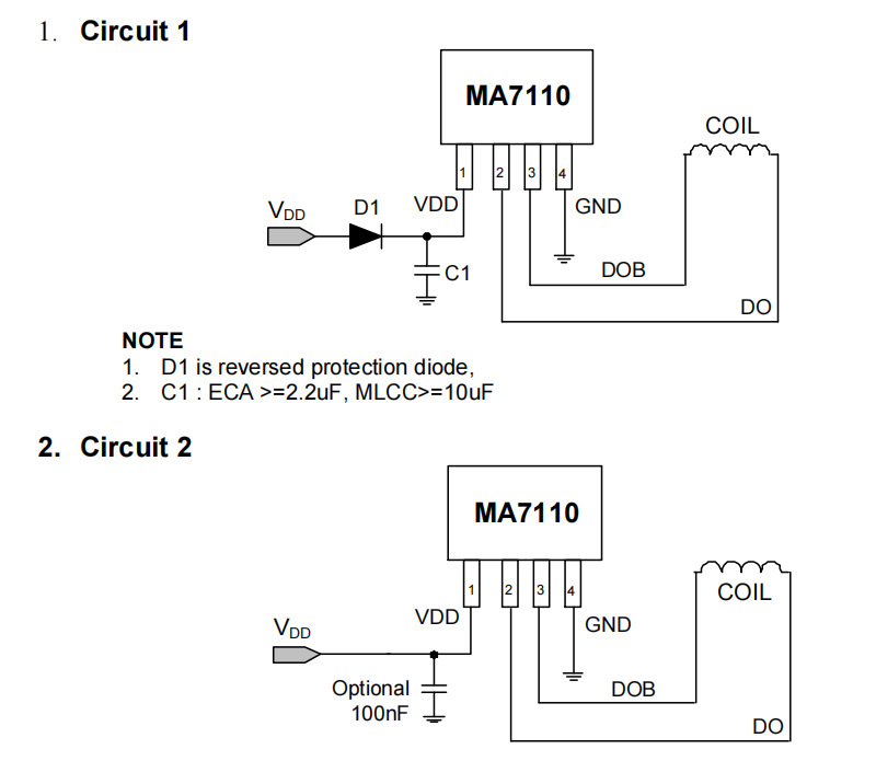 久昌霍尔传感器MA7110P4应用电路