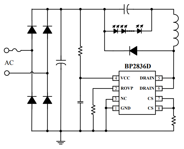 BP2836D芯片典型应用电路