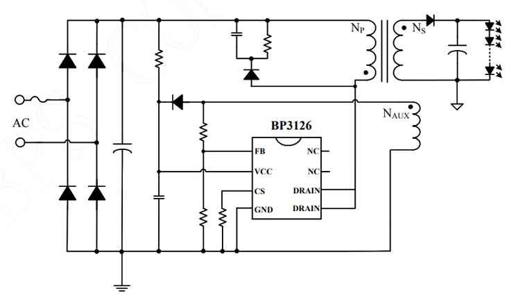 BP3126典型应用电路