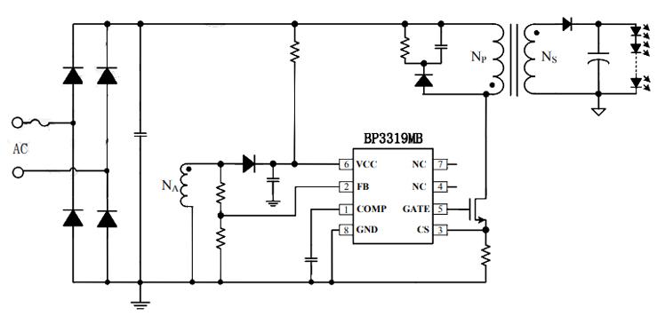 BP3319MB典型应用电路图