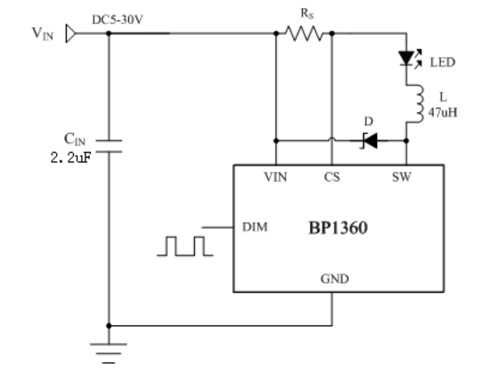 BP1360典型应用电路图