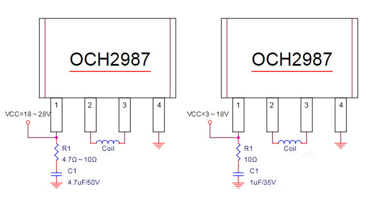 OCH2987芯片典型应用电路