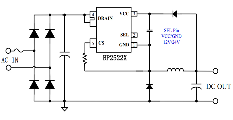 BP2522芯片典型电路图