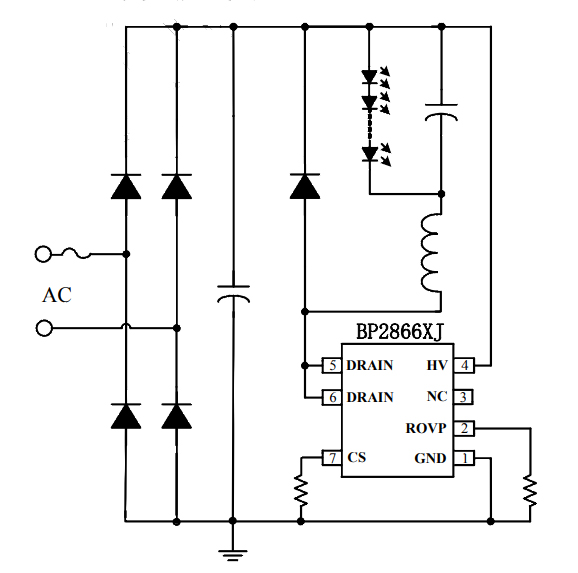 BP2866BJ芯片典型应用电路图