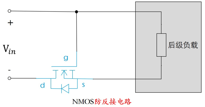 NMOS会有电流从S到D的情况电路