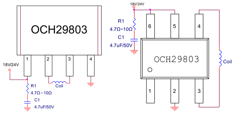 OCH29803MD典型应用电路