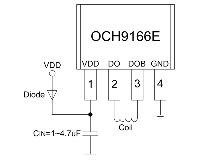 OCH9166E典型应用电路