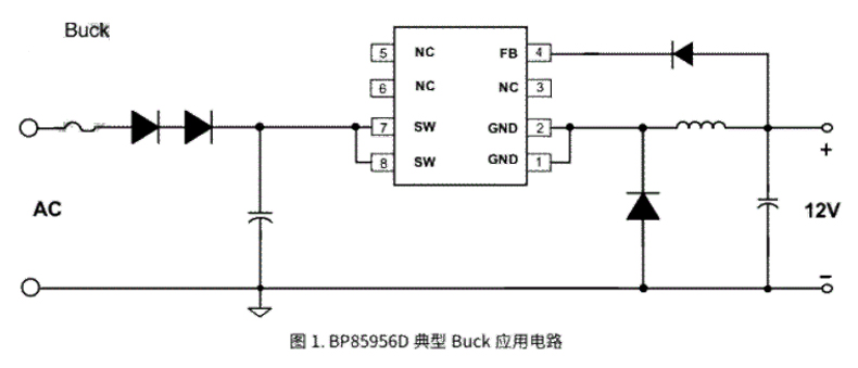 BP85956D芯片典型BUCK应用电路图