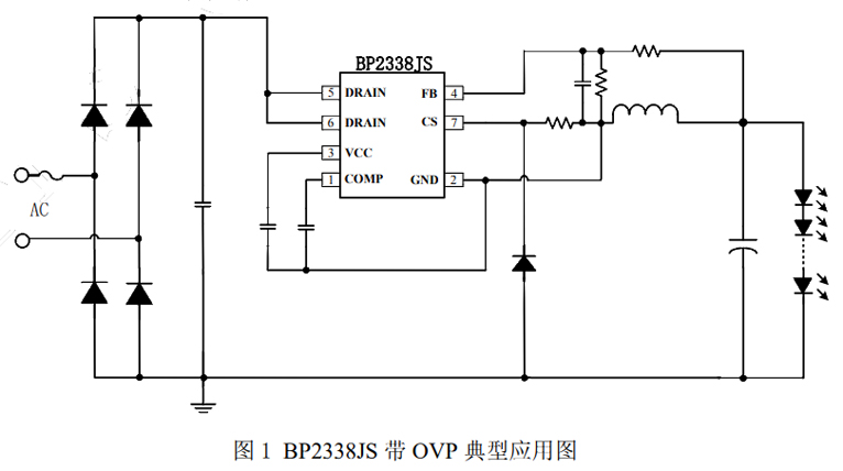 BP2338js芯片典型应用电路图（带OVP）