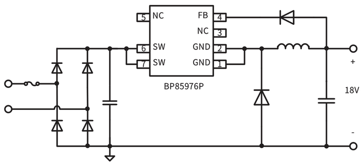 BP85976P的BUCK 应用电路图