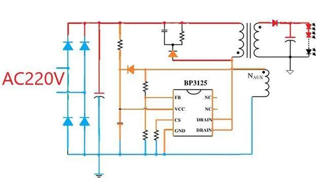 BP3125芯片的应用电路图