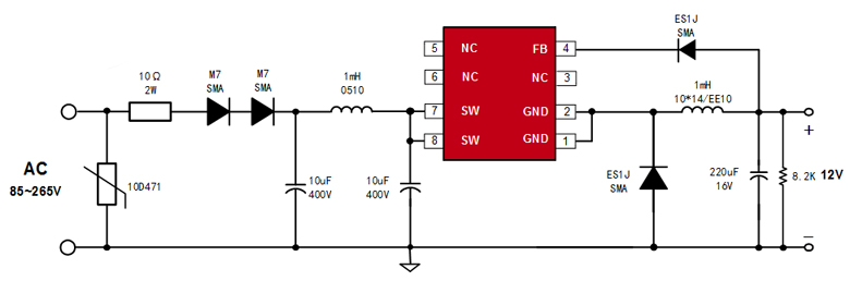 BP85956D典型应用电路