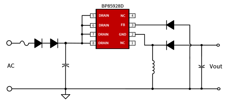 电源管理ic芯片BP85928D典型应用电路